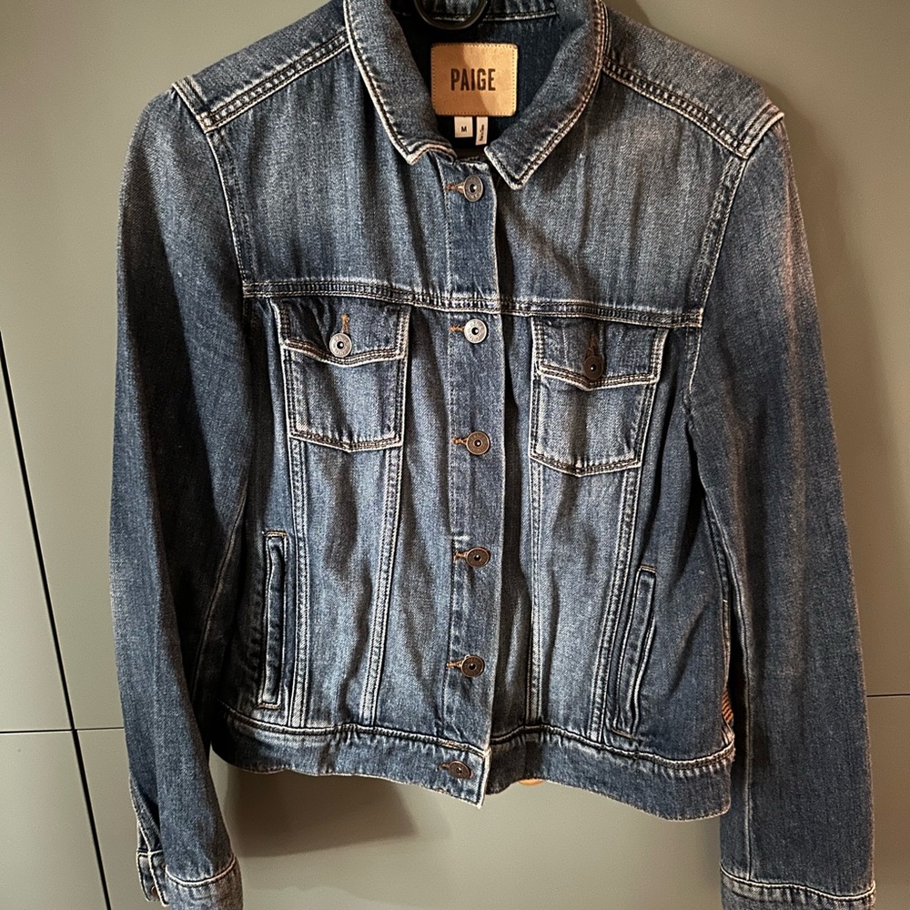 Paige Medium Wash Denim Jacket – Size M